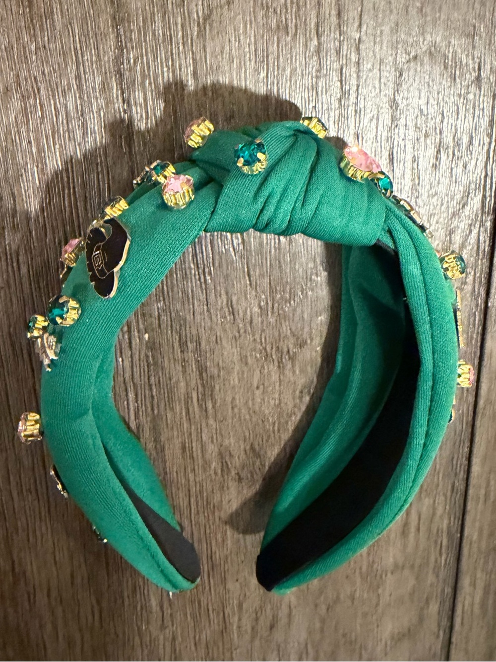 Wicked Inspired Emerald Green Rhinestone Knotted Headband Elphaba Witch